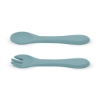 Slika Silikonska žlica i vilica 6 m+ Take&amp;Match, Frosted Sky PETITE&amp;MARS 