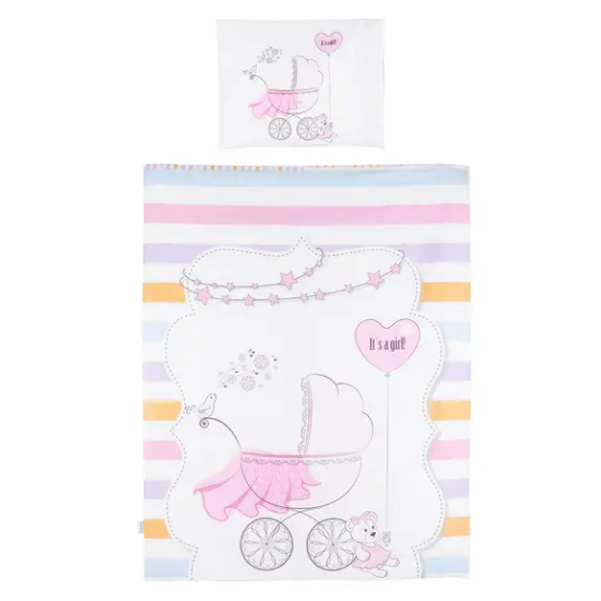 Slika Posteljina set 5 elem. Pink Heart Chipolino 