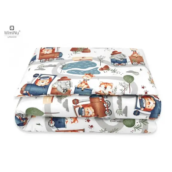 Slika Posteljina set 5 elem. Vlakić (za krevetić 120x60 cm) - MimiNu