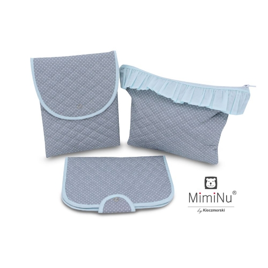 Slika Set od 3 torbice za bebinu torbu Pamuk Sive - MimiNu