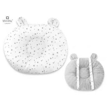 Slika Jastuk za hranjenje bebe Medo - bijeli sa zvijezdama - MimiNu