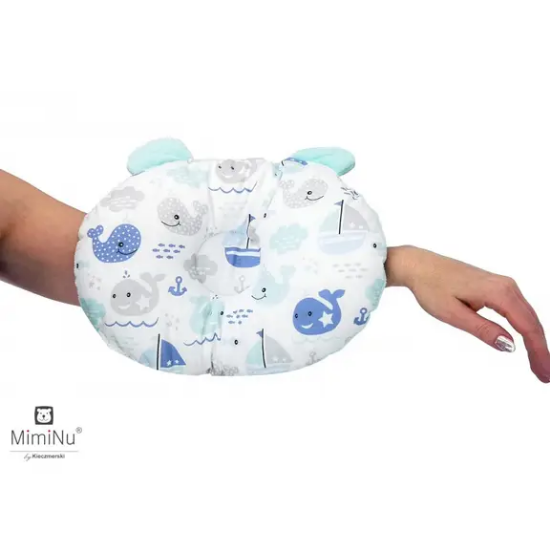 Slika Jastuk za hranjenje bebe Medo - bijeli sa zvijezdama - MimiNu