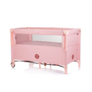 Slika Putni krevetić s pomičnom stranicom Relax Flamingo Linen Chipolino 