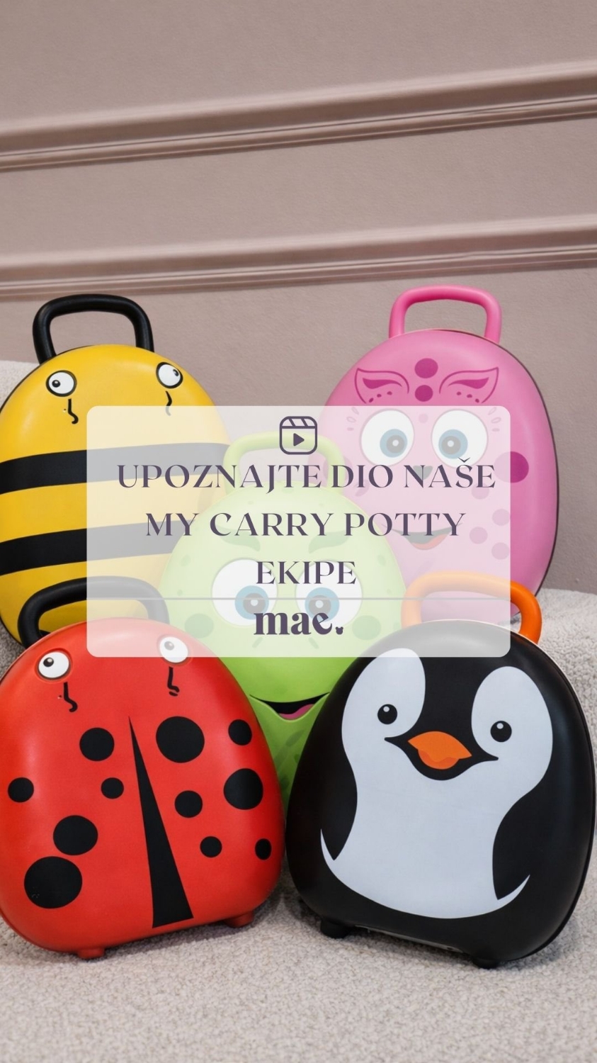 ✨ My Carry Potty kahlice su praktične i higijenske, nepropusne i bez mirisa – savršene za odvikavanje od pelena!🎨 Dolaze u veselim modelima poput pčelice, zmaja, pingvina i drugih, pa će svako dijete pronaći svoju omiljenu.  Koja je vaša omiljena? 🤔