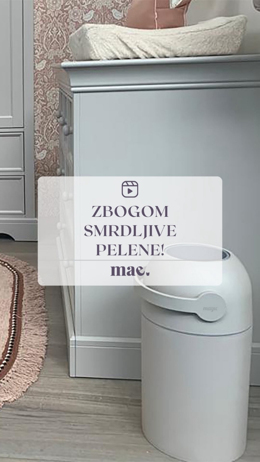 ✨ Magic kante za pelene su opet tu!Recite zbogom neugodnim mirisima i uživajte u mirnom domu. 🏡Odaberite boju koja savršeno pristaje sobici vaše bebe – jer smrada od pelena više nema!