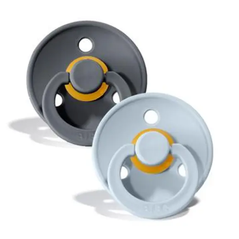 Slika BIBS Colour dude (okrugle) – Iron/Baby Blue