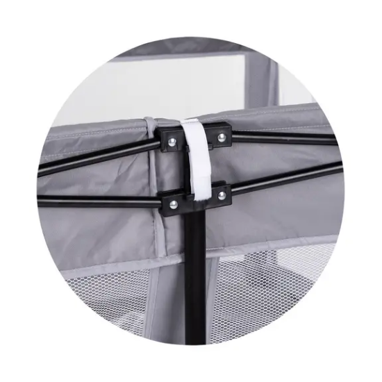 Slika Sklopivi vrtić Vibe 120x120cm Grey Chipolino 