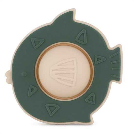 Slika Silikonska pop up grickalica za zube Fish Fiona 6 m+, Misty Green PETITE&amp;MARS 