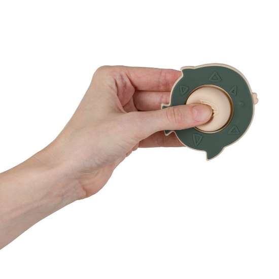 Slika Silikonska pop up grickalica za zube Fish Fiona 6 m+, Misty Green PETITE&amp;MARS 