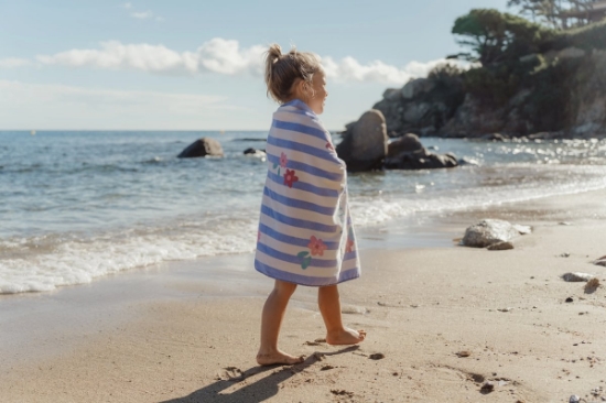 Slika Ručnik za plažu Dreamy Purple Stripe - Little Dutch