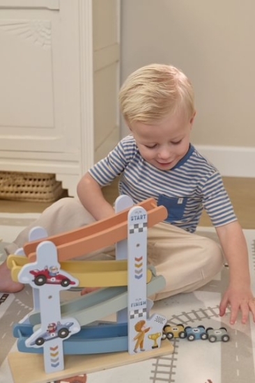 Slika Drvena staza za autiće Blue - Little Dutch