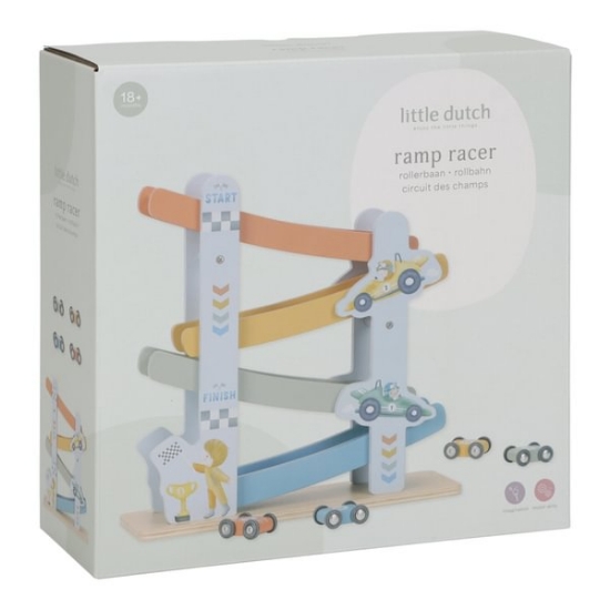 Slika Drvena staza za autiće Blue - Little Dutch