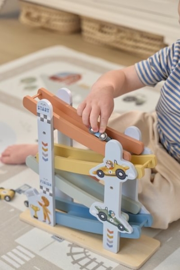 Slika Drvena staza za autiće Blue - Little Dutch