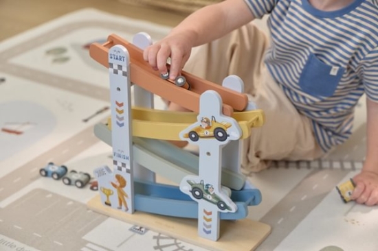 Slika Drvena staza za autiće Blue - Little Dutch