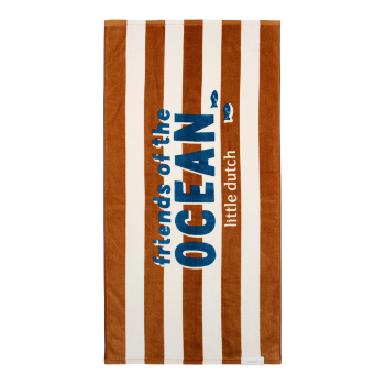 Slika Ručnik za plažu Ocean World Brown Stripe - Little Dutch
