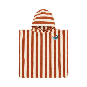 Slika Pončo za plažu Ocean World Brown Stripe - Little Dutch
