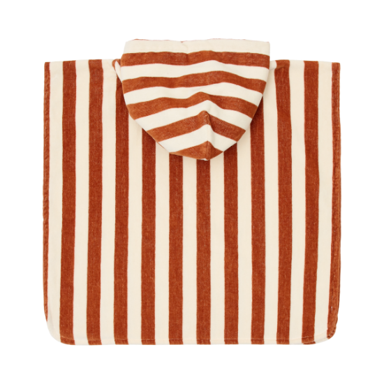 Slika Pončo za plažu Ocean World Brown Stripe - Little Dutch