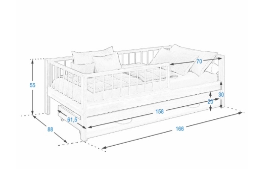 Slika Dječji krevet FILIP 160x80 s ladicom