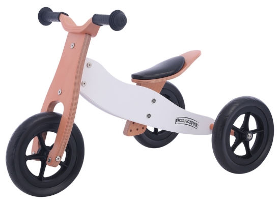 Slika Drveni školski bicikl, tricikl 2u1, bijeli 42868 FREE 2 MOVE