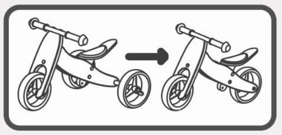 Slika Drveni školski bicikl, tricikl 2u1, bijeli 42868 FREE 2 MOVE