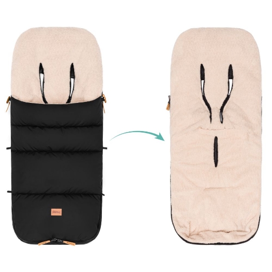 Slika Footmuff Kinley zimska vreća za kolica, Teddy black Fillikid 