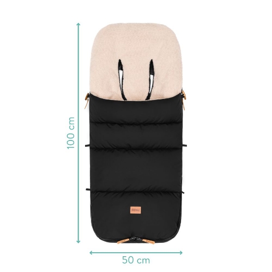 Slika Footmuff Kinley zimska vreća za kolica, Teddy black Fillikid 