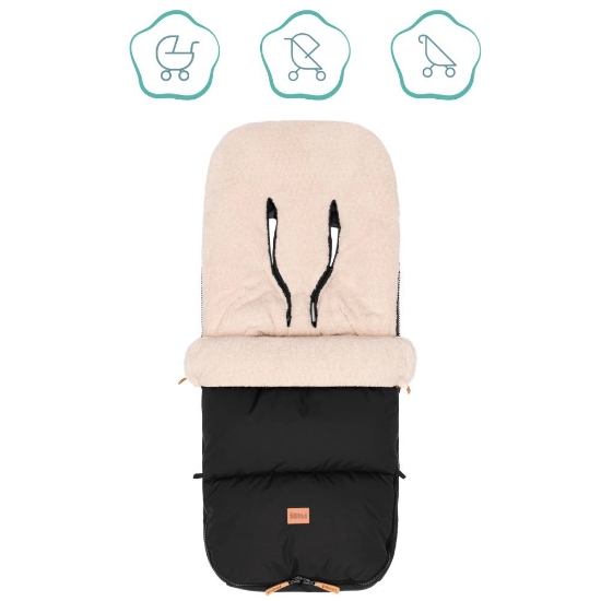 Slika Footmuff Kinley zimska vreća za kolica, Teddy black Fillikid 