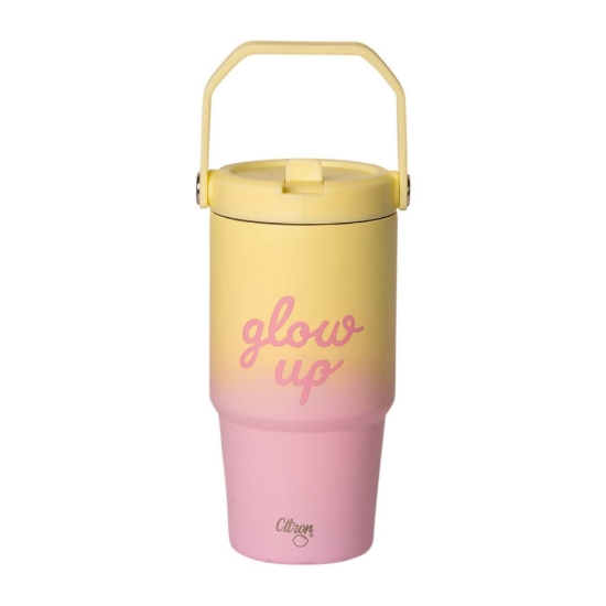 Slika 600ml Termo Boca Tumbler Glow Up Pink Yellow Citron 