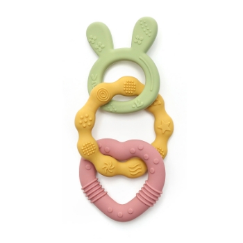 Slika Silikonska grickalica 3 kom - Pink/Zelena Amek 