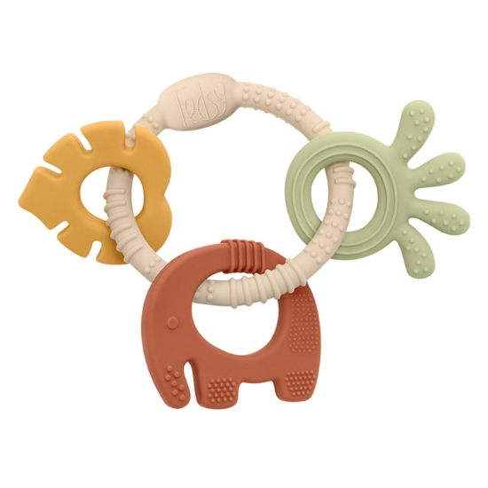 Slika Silikonska grickalica 4 kom - Žuta/Crvena/Zelena Amek 