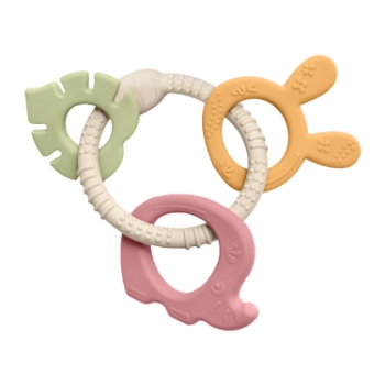 Slika Silikonska grickalica 4 kom - Zelena/Pink/Žuta Amek 