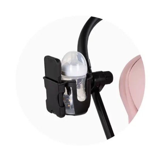 Slika Univerzalni 2-u-1 držač za telefon/čašu/bočicu za dječja kolica – Black Chipolino 