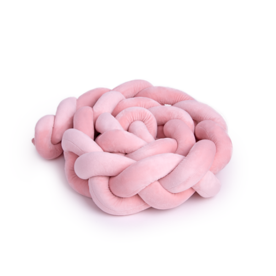 Slika Ogradica za krevetić pletenica 200 cm - Pink Amek 