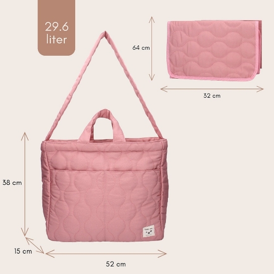 Slika Torba za pelene Loveable - Pink Kidzroom 