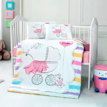 Slika Posteljina 3 elem. Pink heart Chipolino 