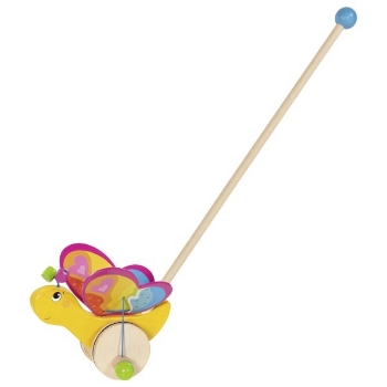 Slika Drvena guralica Push Along - Leptir Labelle Goki 