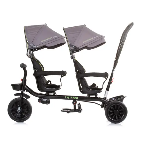 Slika Tricikl za blizance Hip Hop Graphite Chipolino 