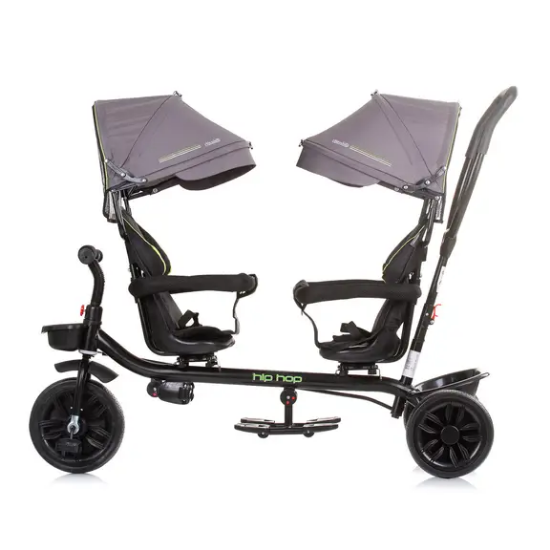 Slika Tricikl za blizance Hip Hop Graphite Chipolino 
