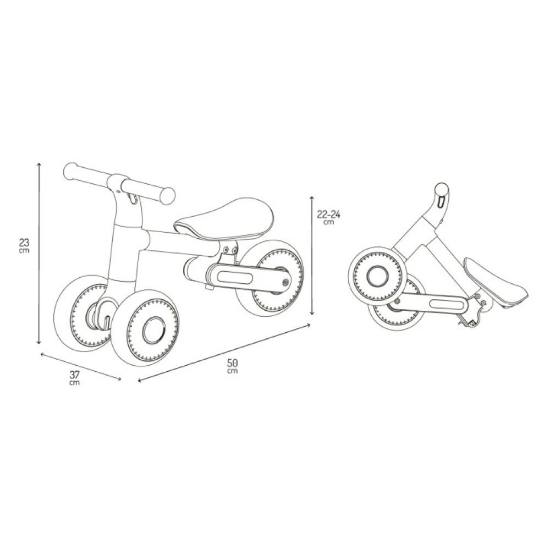 Slika  DEX balans bicikl, žuti MoMi