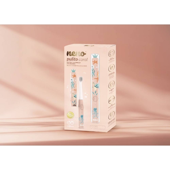 Slika PULITO Električna četkica za zube za djecu (3-6 godina), Coral NENO 