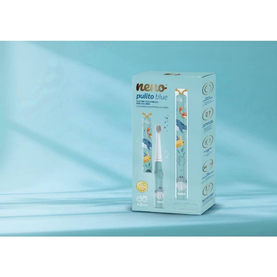 Slika PULITO Električna četkica za zube za djecu (3-6 godina), Blue NENO 