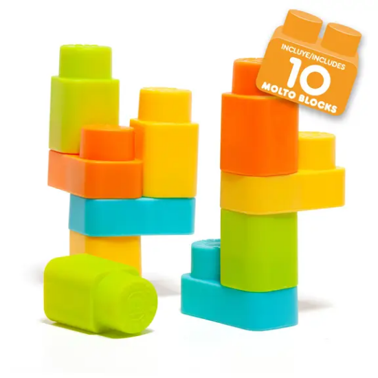 Slika Guralica 2u1 Riblie Go Blue + 10 kockica - Molto