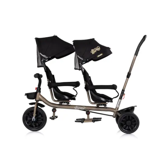 Slika Tricikl za dvoje djece Hip Hop Noir - Chipolino