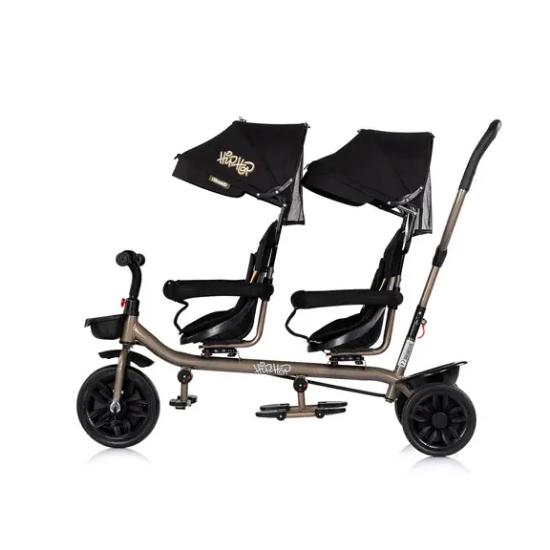 Slika Tricikl za dvoje djece Hip Hop Noir - Chipolino