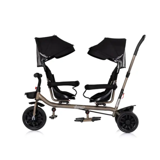 Slika Tricikl za dvoje djece Hip Hop Noir - Chipolino