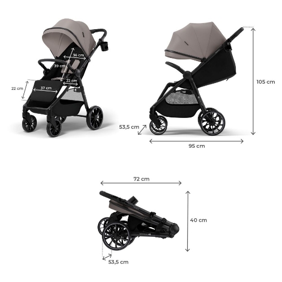 Slika Sportska kolica Grande 2, Beige Kinderkraft