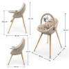 Slika Kinderkraft Hranilica Fini UP 3u1, Beige