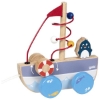 Slika Igračka Pull Along - Brod sa labirintom od perli Goki 