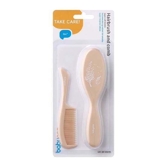 Slika Četka i češalj za kosu- supersoft, bež BabyOno 