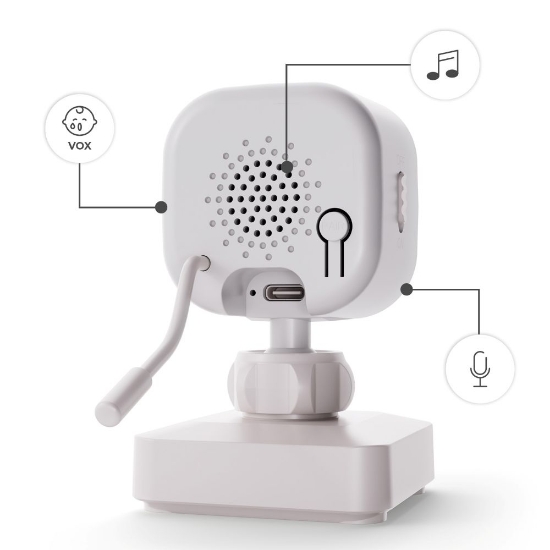 Slika NITEEYE TRAVEL bežični baby monitor sa stalkom za kameru, White Kinderkraft 